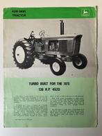 John Deere 4520 trekker tractor folder brochure, Ophalen of Verzenden, Gelezen