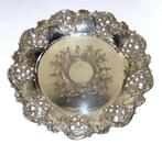 Antiek zilveren ajourbewerkte schaal/flessenhouder Duitsland, Antiek en Kunst, Antiek | Goud en Zilver, Ophalen of Verzenden, Zilver