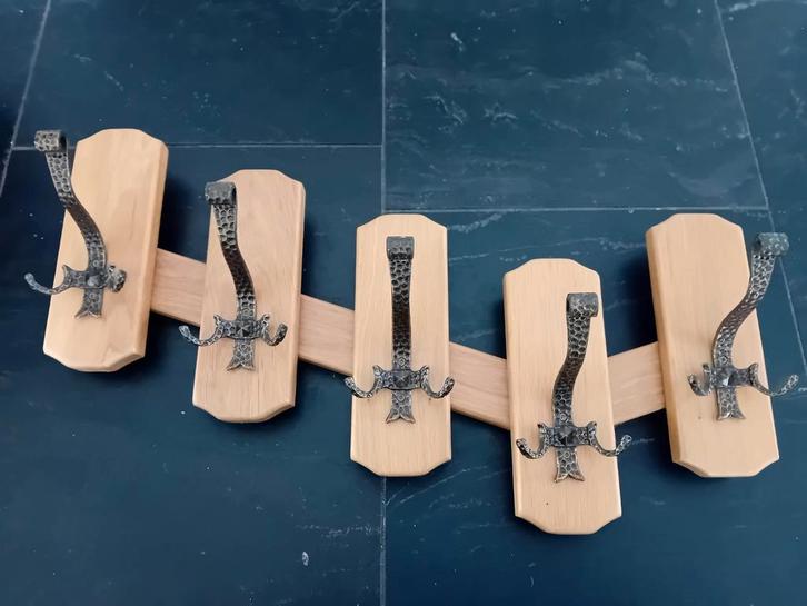 Vintage Brutalistische Kapstok - Mid Century - 5 Haken, Huis en Inrichting, Woonaccessoires | Kapstokken, Ophalen of Verzenden