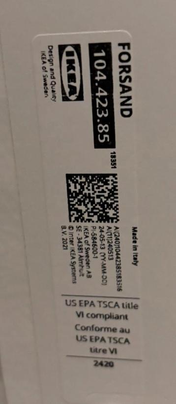 IKEA FORSAND PAX deur, wit, 50x229, zonder greep-boorgat - afbeelding 3