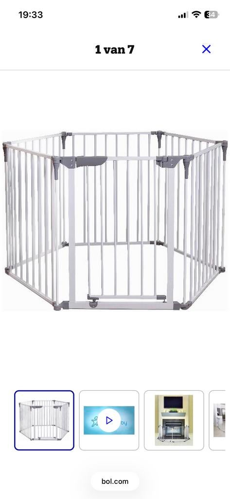 Dreambaby Royale 3-in-1 Grondbox/Veiligheidshek grijs, Kinderen en Baby's, Boxen, Ophalen of Verzenden, Nieuw, Overige vormen