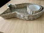 Mand visvormig met bakje voor bv stokbrood + dipsaus (nieuw), Ophalen of Verzenden, Nieuw, Ovaal