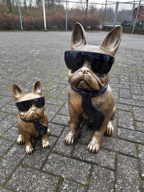 2 xmooie Franse bulldog beelden, Verzamelen, Beelden en Beeldjes, Zo goed als nieuw, Ophalen of Verzenden