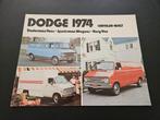 Brochure Dodge 1974, Ophalen of Verzenden, Zo goed als nieuw, Overige merken