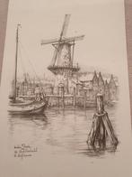 litho Delfshaven de distilleerketel Anton Pieck nr 1703, Antiek en Kunst, Ophalen