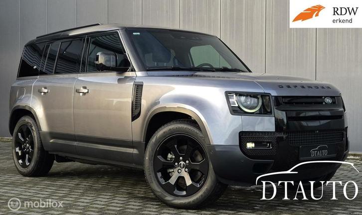 Land Rover Defender 3.0 D250 110SE Lucht Pano Grijs Kenteken, Auto's, Bestelauto's, Bedrijf, Te koop, 360° camera, ABS, Achteruitrijcamera