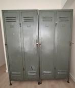 Twee super stoere, groen/grijze stalen lockerkasten, Ophalen, Gebruikt