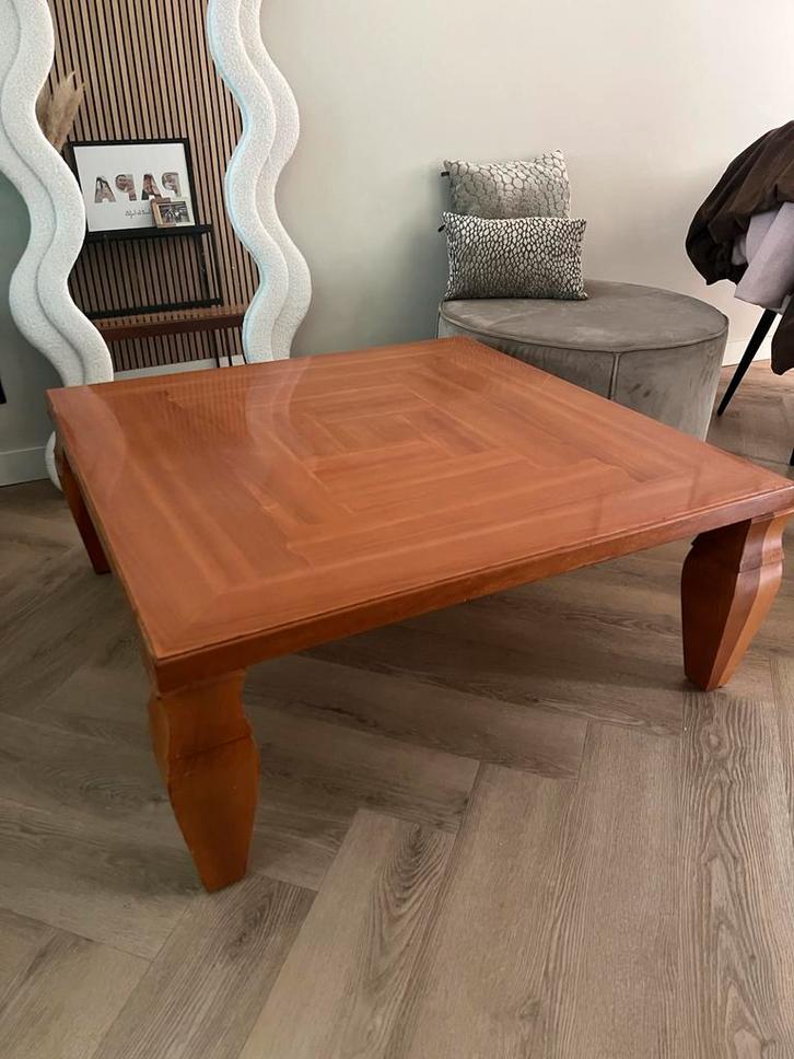Giorgetti Vintage Salontafel Kersenhout, Huis en Inrichting, Tafels | Salontafels, Gebruikt, Minder dan 50 cm, 50 tot 100 cm, 100 tot 150 cm