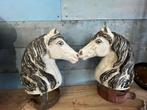 Gietijzeren paardenkop stal manege ornament kasteel, Antiek en Kunst, Antiek | Koper en Brons, Ophalen