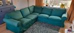 Ektorp ikea hoekbank /groen € 125.  Gebloemde hoes €50, Huis en Inrichting, Ophalen, Zo goed als nieuw