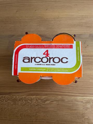 Arcoroc kop en schotels vintage nieuwe in verpakking beschikbaar voor biedingen