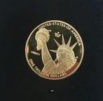 Gouden munt "NEW YORK" Vrijheidsbeeld - Cadeautip, Postzegels en Munten, Munten | Amerika, Goud, Ophalen of Verzenden, Losse munt