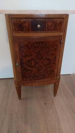 Antiek nachtkastje met lade en (los) marmeren blad, Ophalen, Gebruikt, Minder dan 45 cm, 55 tot 70 cm