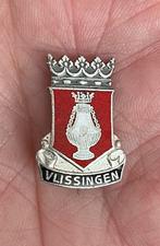 Emaille speld/broche Wapen van Vlissingen, Ophalen of Verzenden, Zo goed als nieuw, Overige onderwerpen