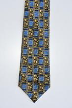 Richel Royal 100% zijden stropdas handgemaakt blauw geel, Met patroon, Blauw, Richel Royal, Zo goed als nieuw