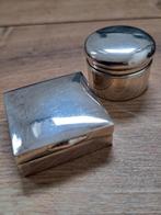 2 zilveren pillendoosjes / pepermuntdoosjes, Antiek en Kunst, Antiek | Goud en Zilver, Ophalen of Verzenden, Zilver