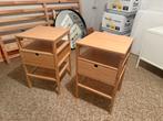 2x Ikea Nordkisa Bamboe Nachtkastjes, Huis en Inrichting, Ophalen, 55 tot 70 cm, Zo goed als nieuw, 45 tot 65 cm