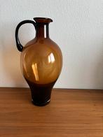 Bruine glazen vaas van Piet  Klerx (was 100 euro), Ophalen, Overige kleuren, Nieuw, Glas