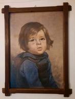 Antiek, XXL schilderij Bragolin - huilend kindje (82X62 cm), Ophalen