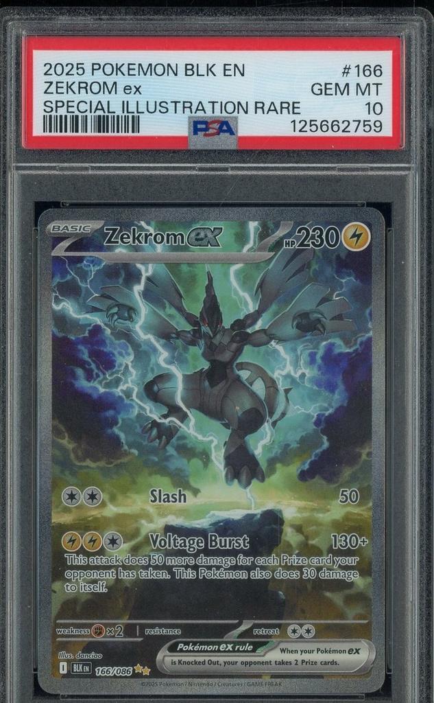 Zekrom Ex #166 PSA10 ‼️GEZOCHT‼️, Hobby en Vrije tijd, Verzamelkaartspellen | Pokémon, Zo goed als nieuw, Ophalen