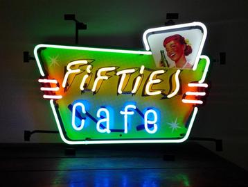 FIFTIES CAFE neon lamp div. neonverlichting sixties fifties beschikbaar voor biedingen
