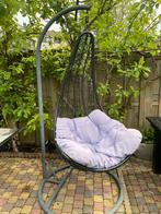 Hangstoel antraciet zwart grijs wicker, Tuin en Terras, Tuinstoelen, Gebruikt, Ophalen of Verzenden, Aluminium, Verstelbaar