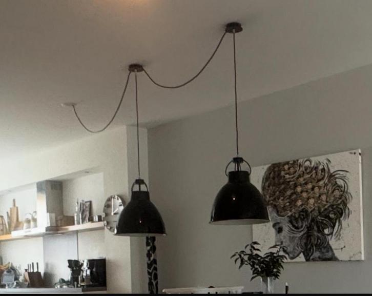 Zuiver Hanglampen Set - Industrieel Design, Huis en Inrichting, Lampen | Hanglampen, Zo goed als nieuw, Minder dan 50 cm, Metaal