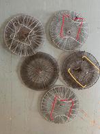 Franse brocante mandjes (eier/ui), Huis en Inrichting, Overige materialen, Gebruikt, Mand, Rond