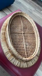 Handgemaakte rotan schaal, Ophalen of Verzenden, Gebruikt, Ovaal, Hout