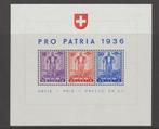 Zwitserland blok Pro Patria (1936)., Ophalen of Verzenden, Postfris