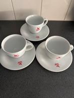 Pelican Rouge Koffiekopjes - Set van 3, Huis en Inrichting, Ophalen of Verzenden, Zo goed als nieuw, Effen, Kop(pen) en/of Schotel(s)