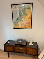 Oude schoolkaart in lijst, Ophalen of Verzenden, Aardrijkskunde