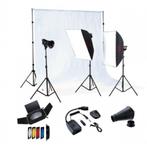 Falcon Eyes studioflitsset GNK-3300 - studio flitsset, Ophalen, Zo goed als nieuw, Complete fotostudio