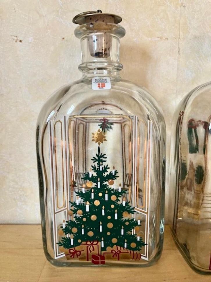 Holmegaard Denemarken: 8 kerstflessen, M.Bang en J. Frölich., Diversen, Kerst, Zo goed als nieuw, Ophalen of Verzenden