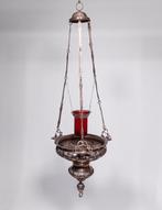 Godslamp, messing verzilverd, neobarok, Ophalen of Verzenden