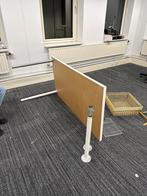 IKEA Linnmon Bureau Blad en poten olov, Ophalen, Kunststof, Gebruikt, 100 tot 150 cm