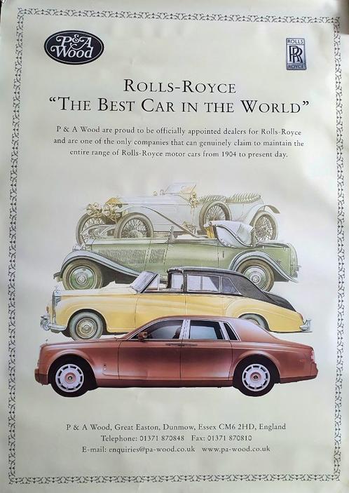 Rolls Royce poster, Verzamelen, Posters, Ophalen of Verzenden