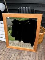 Teak houten spiegel mooi massieve lijst en afwerking, Huis en Inrichting, Woonaccessoires | Spiegels, Ophalen, Rechthoekig, Minder dan 100 cm
