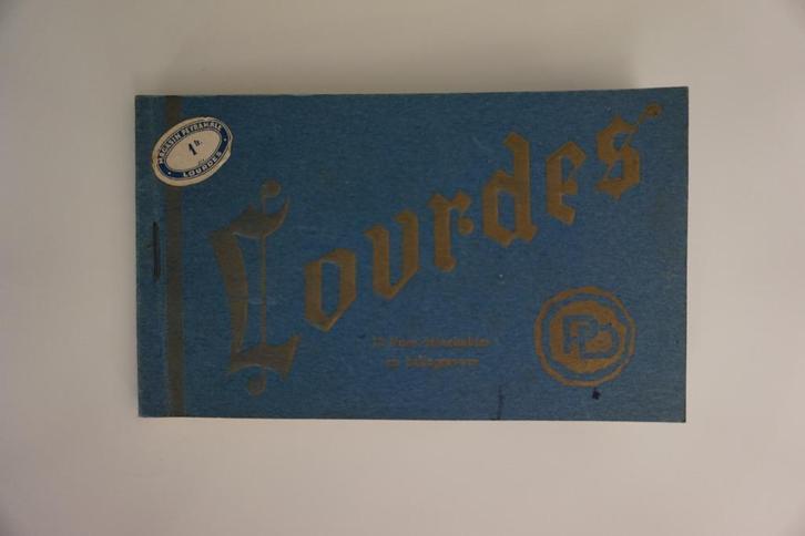10 Heliogravures van Lourdes in boekje, Verzamelen, Religie, Christendom | Katholiek, Kaart of Prent, Ophalen of Verzenden