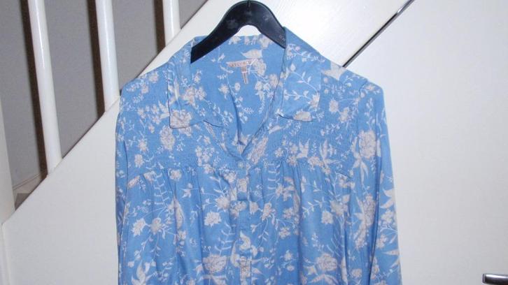 NIEUW  Dames blouse ESQUALO mt 44 blauw gebloemd lange mouw, Kleding | Dames, Blouses en Tunieken, Nieuw, Maat 42/44 (L), Blauw