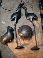 Metalen Tuinbeelden Set, Ophalen, Gebruikt, Metaal, Dierenbeeld