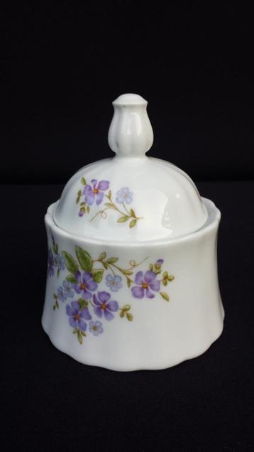 Wit Porseleinen DEKSELPOTJE voor Jam, Honing, Suiker etc. beschikbaar voor biedingen