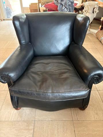 Lederen Fauteuil Zwart beschikbaar voor biedingen
