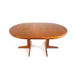 Vintage verlengbare Deense eettafel ‘60, Huis en Inrichting, 100 tot 150 cm, Ophalen of Verzenden, Zo goed als nieuw, Vijf personen of meer