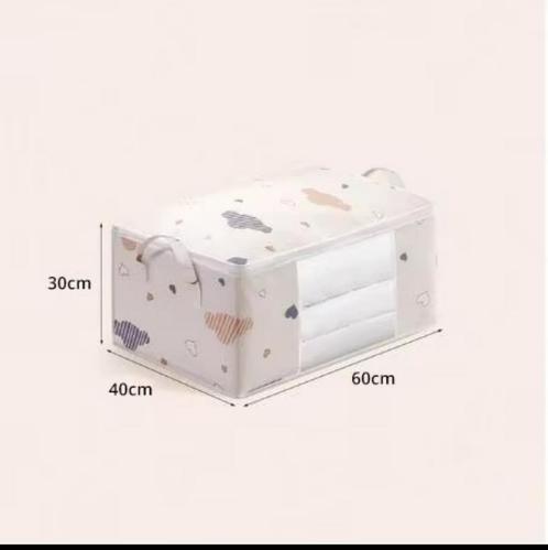 Opbergtas Kleding/Beddengoed 55x35x25cm Wolkjes/Hartjes, Huis en Inrichting, Woonaccessoires | Overige, Nieuw, Verzenden