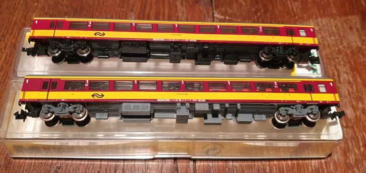 NS Benelux rijtuigen 1e klas. MINITRIX zeldzaam, Hobby en Vrije tijd, Modeltreinen | N-Spoor, Wagon, Gelijkstroom, Trix, NS, Ophalen of Verzenden