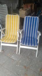 Klapstoel, Ophalen, Gebruikt, Twee, Blauw