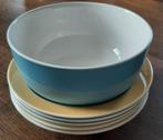 5 diepe borden en 1 schaal petrus regout pastel, Antiek en Kunst, Antiek | Servies los, Ophalen