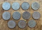 complete serie 25 cent Wilhelmina Hermelijnen Mantel, Postzegels en Munten, Munten | Nederland, Ophalen, Setje, Zilver, 25 cent