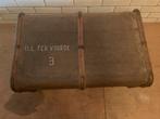 antieke hutkoffer/reiskoffer/valies/koffer/kist met tekst+3, Ophalen of Verzenden